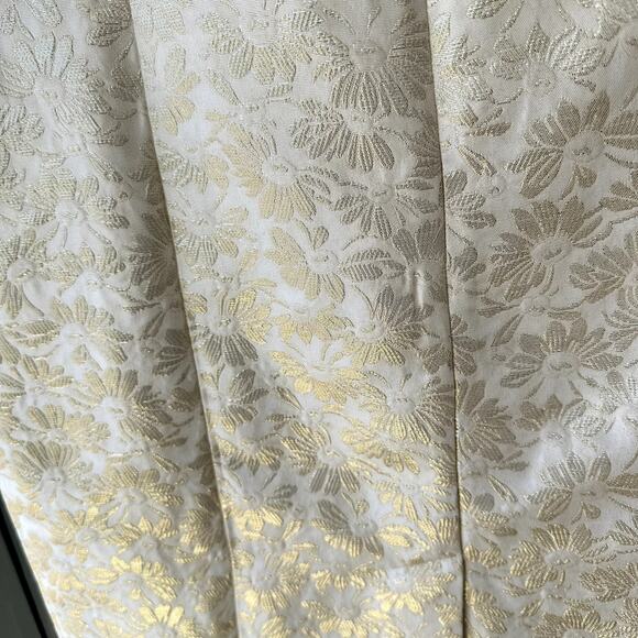 Uttam Boutique S 6 Gold and Cream Brocade Back Zip Skirt Event Going Out Dressy - Picture 2 of 7